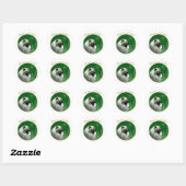 Sticker Rond La paix de Keeshond (Feuille)