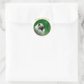 Sticker Rond La paix de Keeshond (Sac)
