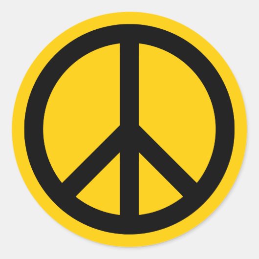 Sticker Rond La paix de l'or et du noir (Devant)