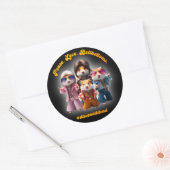 Sticker Rond La Paix Drôle. Amour. Les fonds. Supergroupe Hamst (Enveloppe)