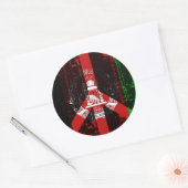 Sticker Rond La Paix En Afghanistan (Enveloppe)