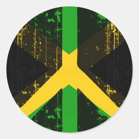 Sticker Rond La Paix En Jamaïque (Devant)