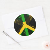 Sticker Rond La Paix En Jamaïque (Enveloppe)