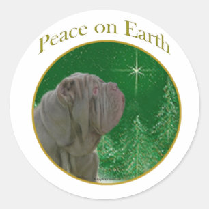 Sticker Rond La paix napolitaine Mastiff