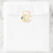 Sticker Rond La paix sur l'aimant de la Terre (Sac)