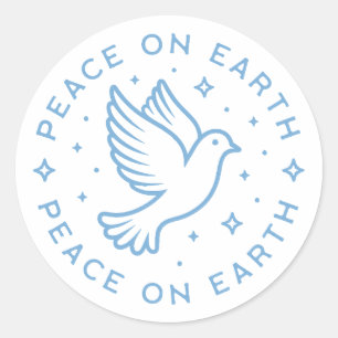 Sticker Rond La paix sur terre Noël
