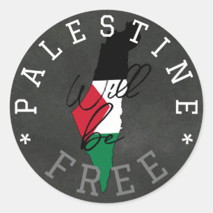 Sticker Rond La Palestine sera libre