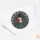 Sticker Rond La Palestine sera libre (Enveloppe)