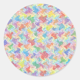 Sticker Rond La palette d'un artiste