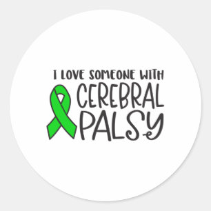 Sticker Rond La paralysie cérébrale, la conscience de la para