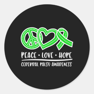 Sticker Rond La paralysie cérébrale, la conscience de la para