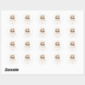 Sticker Rond La Parfaite Fusion Café Remerciements Mariage Coup (Feuille)