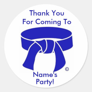 Sticker Rond La partie bleue de ceinture d'arts martiaux vous
