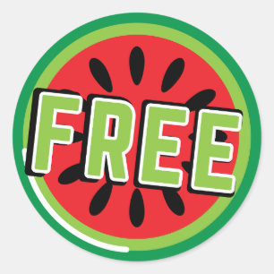 Sticker Rond La pastèque Palestine libre - Liberté pour les Pal