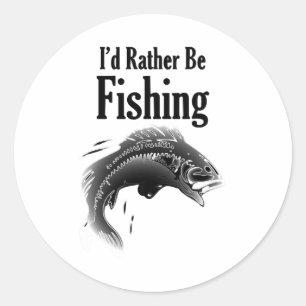 Sticker Rond la pêche plutôt que le poisson