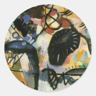 Sticker Rond La peinture de Wassily Kandinsky, Tache noire,