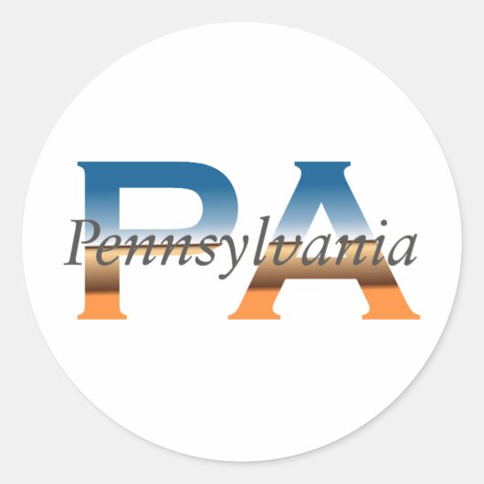 Sticker Rond La Pennsylvanie (Devant)