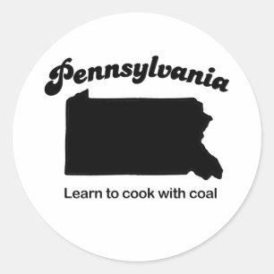 Sticker Rond La Pennsylvanie - apprenez à faire cuire