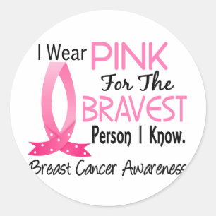 Sticker Rond La personne la plus courageuse je connais le