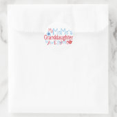 Sticker Rond La petite-fille de My MeMe est géniale (Sac)