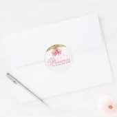 Sticker Rond La petite princesse est sur son Baby shower (Enveloppe)