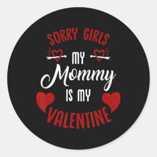 Sticker Rond La petite Saint-Valentin de maman, amour familial