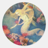 Sticker Rond La petite sirène de Dorothy Lathrop (Devant)