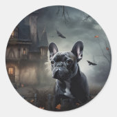 Sticker Rond La peur de l'Halloween (Devant)