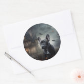 Sticker Rond La peur de l'Halloween (Enveloppe)