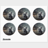 Sticker Rond La peur de l'Halloween (Feuille)