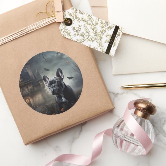 Sticker Rond La peur de l'Halloween (Cadeaux)