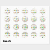 Sticker Rond La physique est géniale (Feuille)