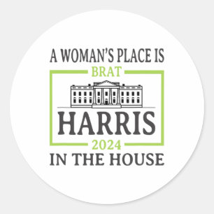 Sticker Rond La Place De La Femme Est À La Maison Blanche 2024