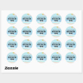 Sticker Rond LA Plage Sur (Feuille)