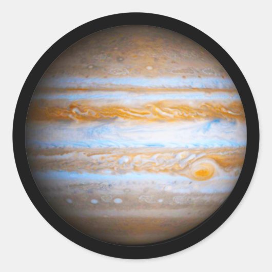 Sticker Rond La planète Jupiter (Devant)
