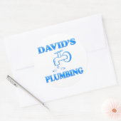 Sticker Rond La plomberie de David (Enveloppe)