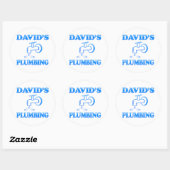 Sticker Rond La plomberie de David (Feuille)