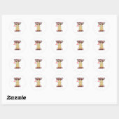 Sticker Rond La plus folle zombie du monde (Feuille)