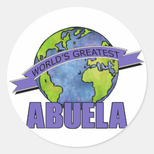 Sticker Rond La plus grande Abuela du monde