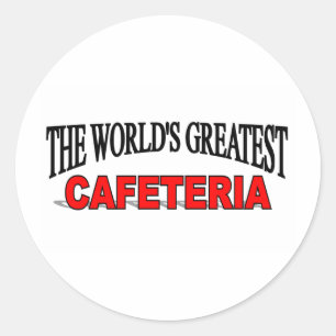 Sticker Rond La plus grande cafétéria du monde