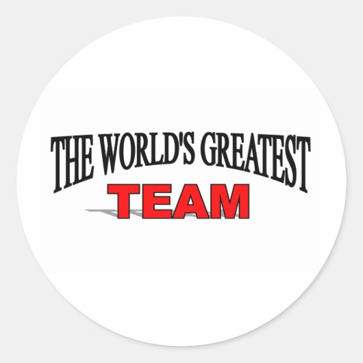 Sticker Rond La plus grande équipe du monde (Devant)