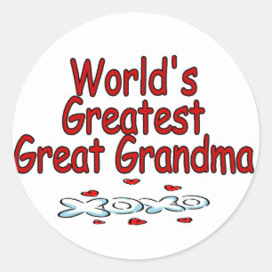 Sticker Rond La plus grande grande grand-maman du monde