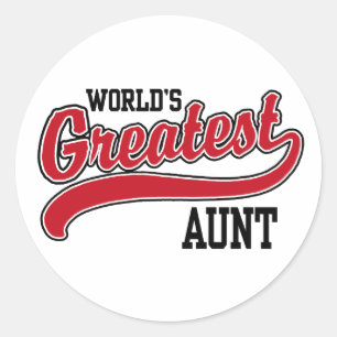 Sticker Rond La plus grande tante du monde