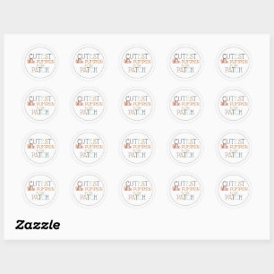 Sticker Rond La plus mignonne petite citrouille