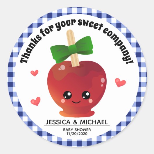 Sticker Rond La pomme de nos yeux (Devant)