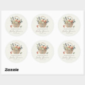 Sticker Rond La pomme de notre Baby shower oeil Favoriser les a (Feuille)
