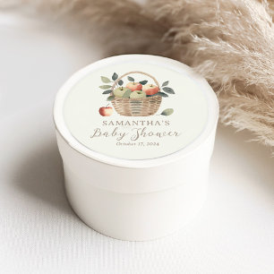 Sticker Rond La pomme de notre Baby shower oeil Favoriser les a