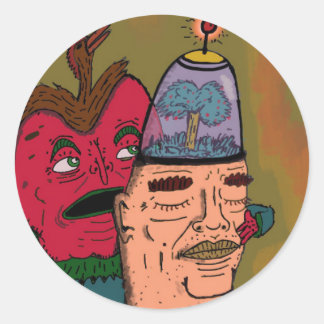 Sticker Rond La pomme parlante