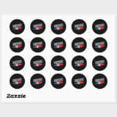 Sticker Rond La Pop la plus froide jamais Popsicle Funny Retro (Feuille)