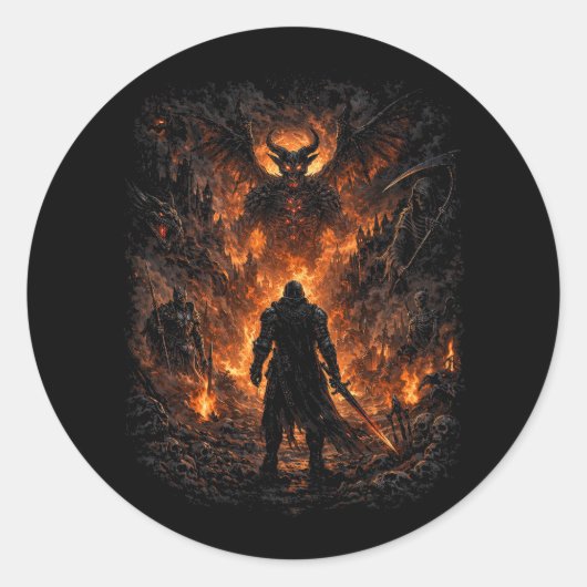 Sticker Rond La Porte de l'Enfer (Devant)